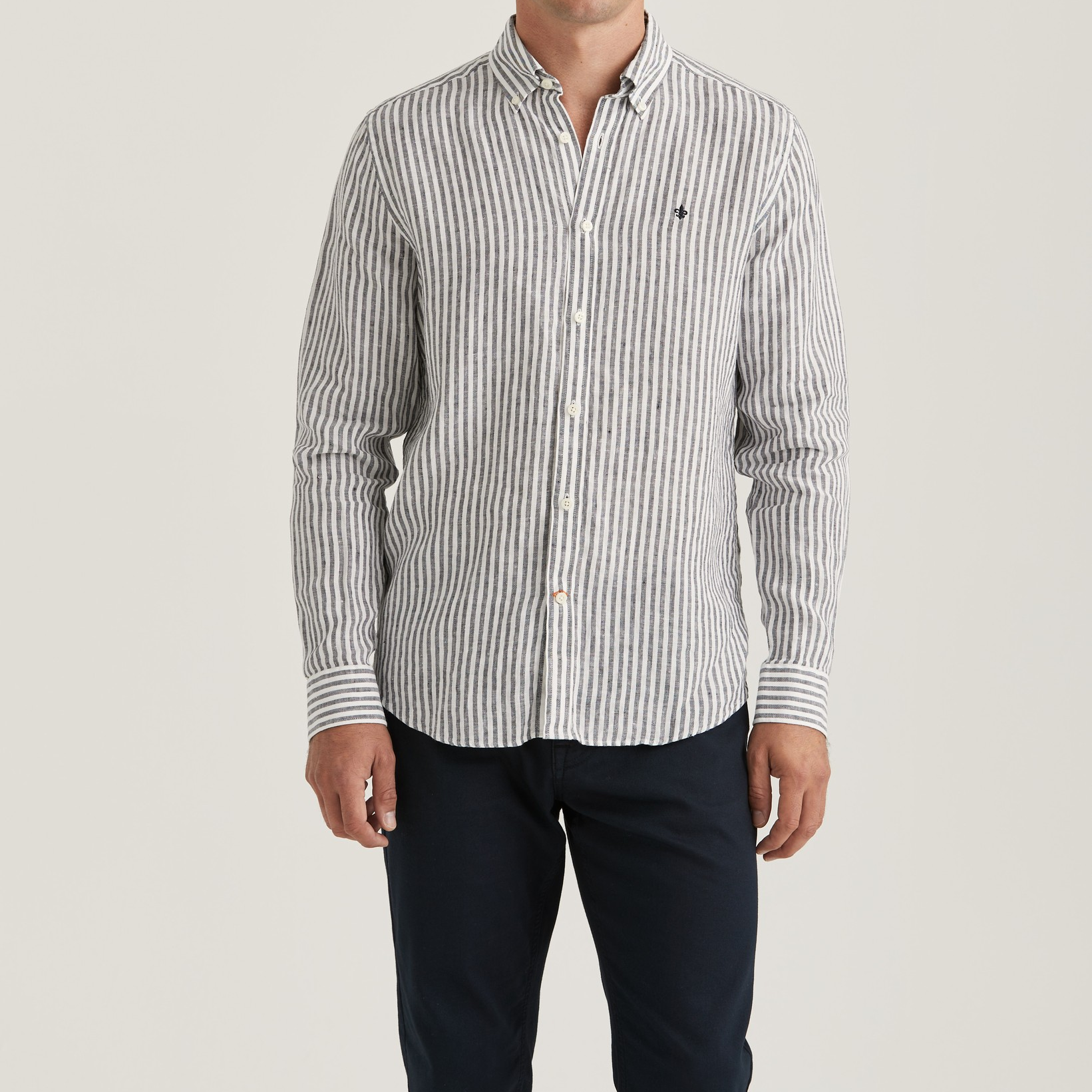 Douglas Striped Linen - Blue