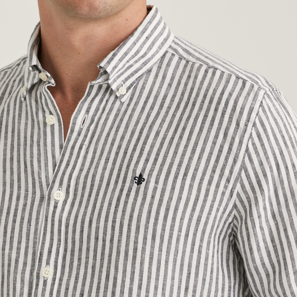 Douglas Striped Linen - Blue