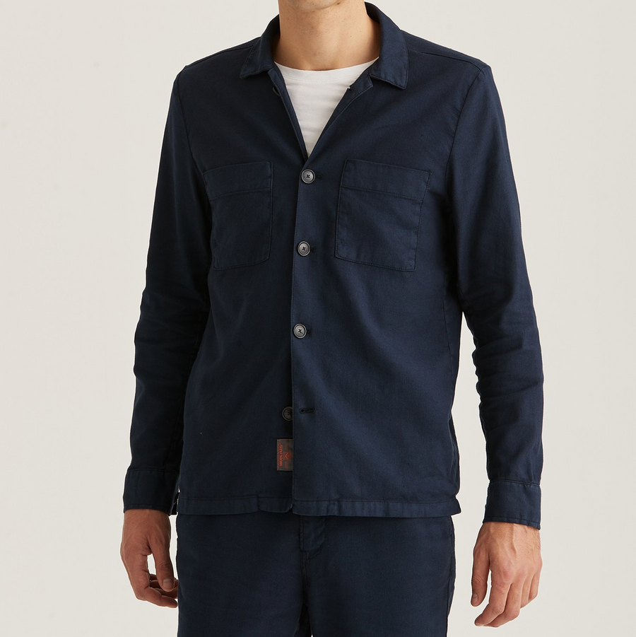 Fenix Linen Shirt Jacket - Navy