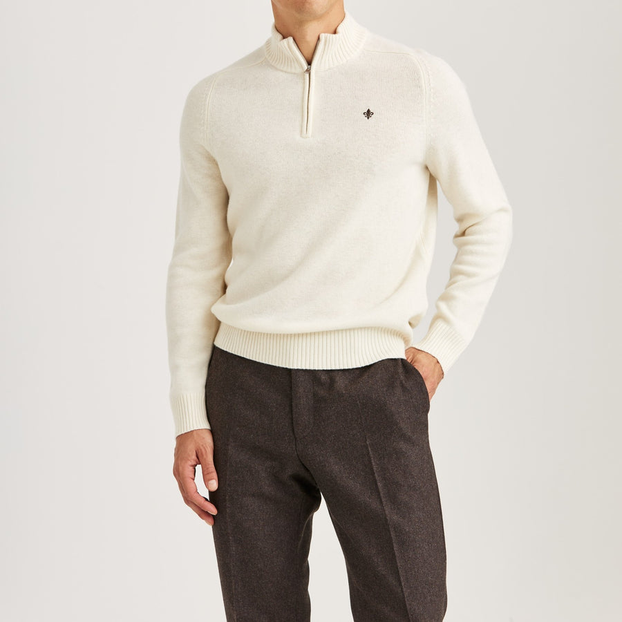 Hertford Half Zip - Off White