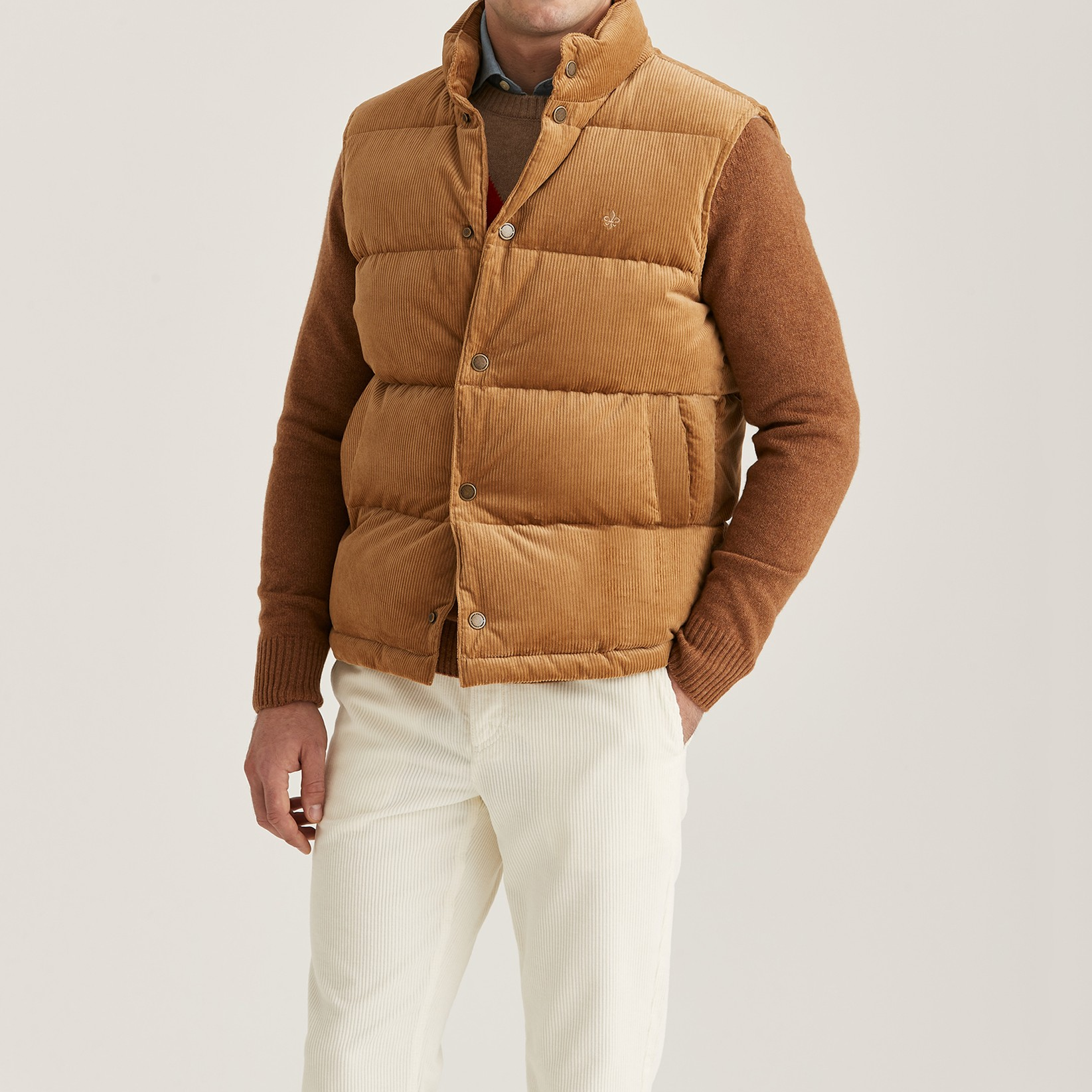 Kirkby Cord Vest - Camel