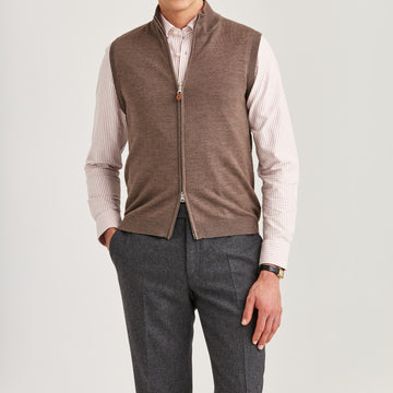 Merino Vest - Brown