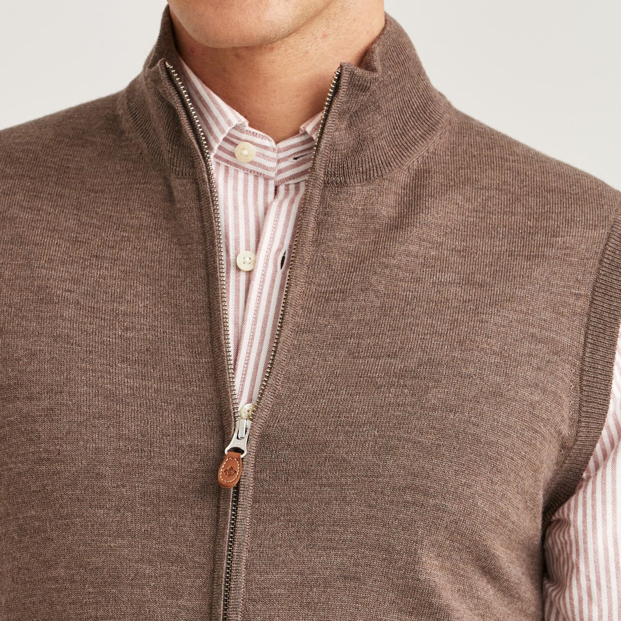 Merino Vest - Brown