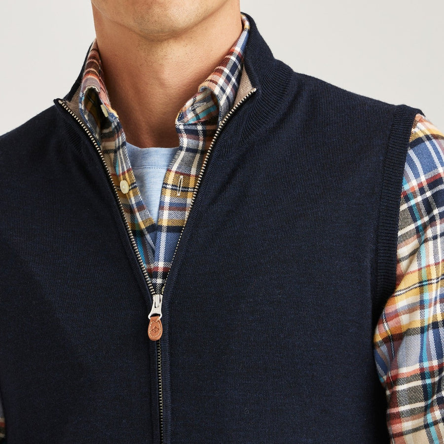Merino Vest - Navy