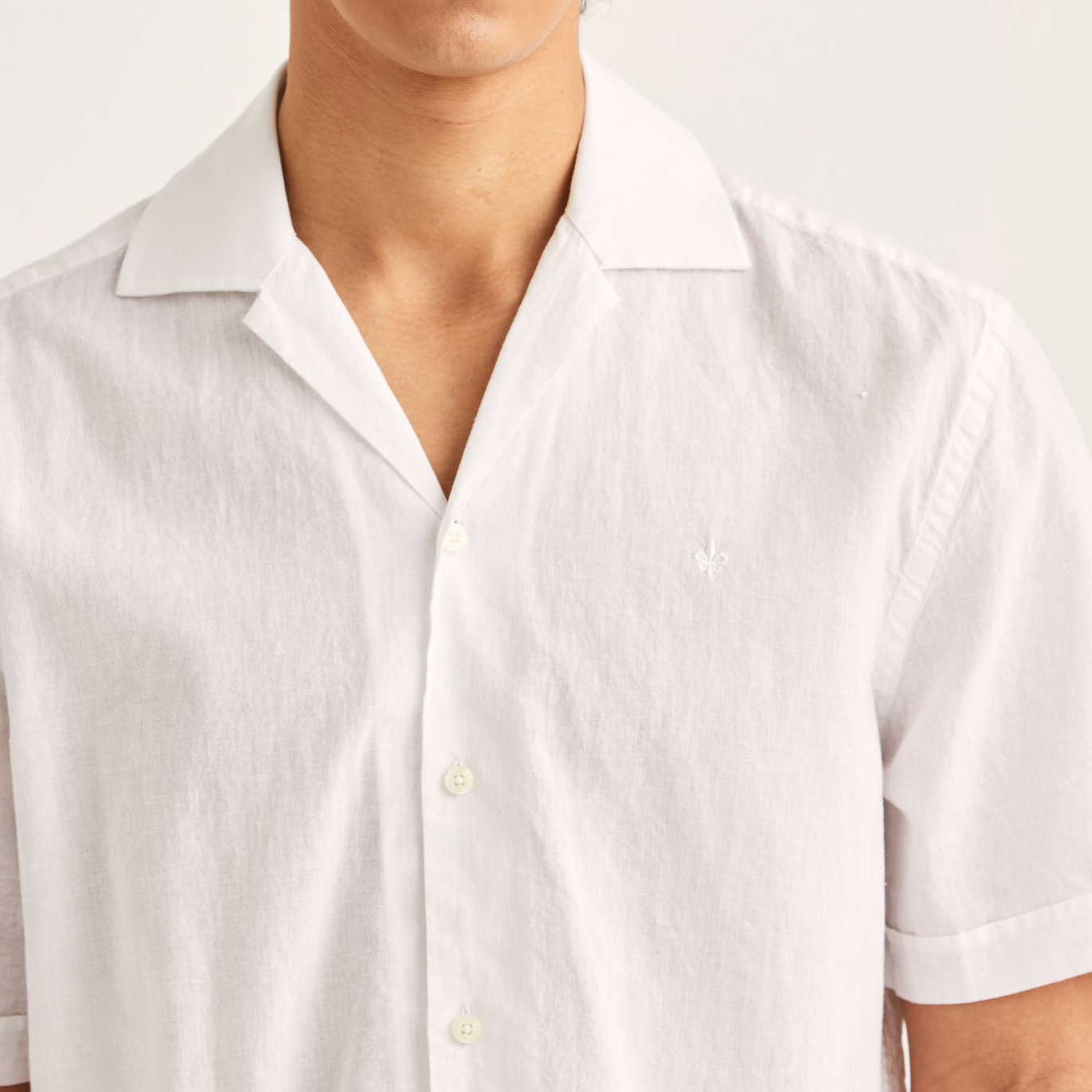 Resort Linen Short Sleeve Shirt - White