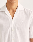 Resort Linen Short Sleeve Shirt - White