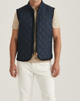 Teddy Quilted Vest - Old Blue