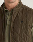 Teddy Quilted Vest - Olive