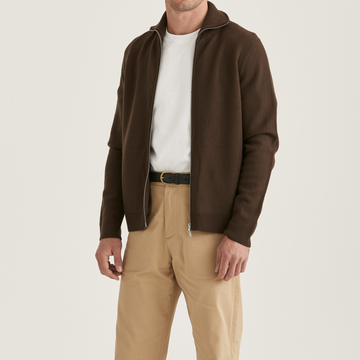 York Knitted Jacket - Brown