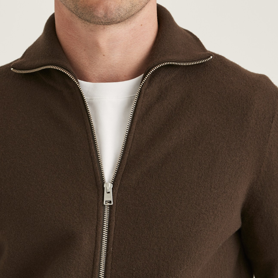 York Knitted Jacket - Brown