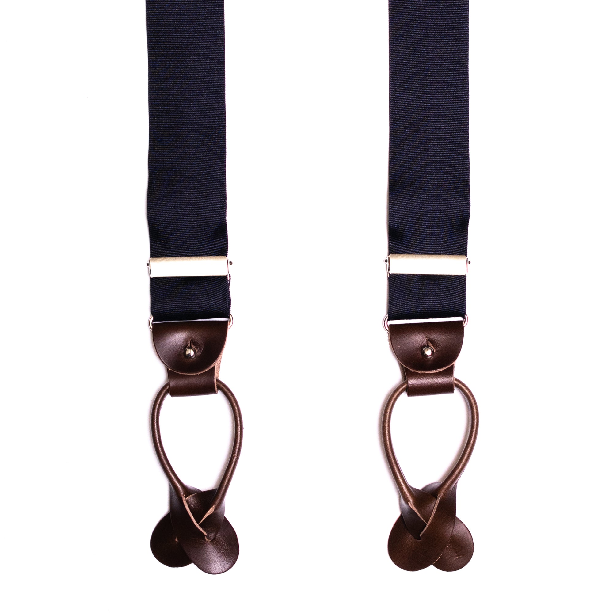 Axlabönd - Dökkblátt Silki