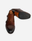 Double monkstrap - brúnt leður