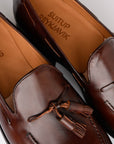Tassel loafers - brúnt leður