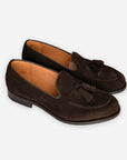 Tassel loafers - dökkbrúnt rúskinn