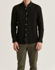 Douglas Linen Shirt - Black
